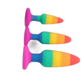 Rainbow Silicone Butt Plug