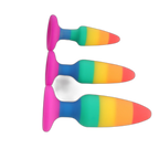 Rainbow Silicone Butt Plug