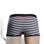 Men's Striped Cotton Sports Boxer Briefs