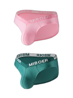 2 Pack Men's U-Pouch V-Front Low-Rise Briefs