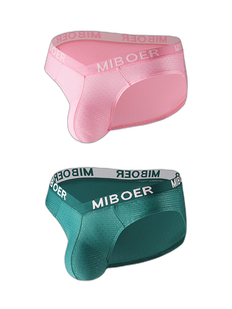 2 Pack Men's U-Pouch V-Front Low-Rise Briefs