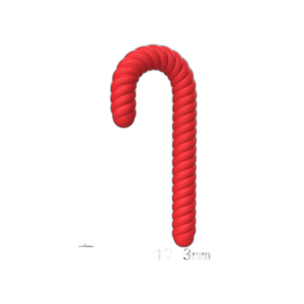 CandyHook – Silicone Butt Hook Plug - Spiral Cane Anal Plug