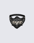 Punk Metal Rivet Leather Face Mask