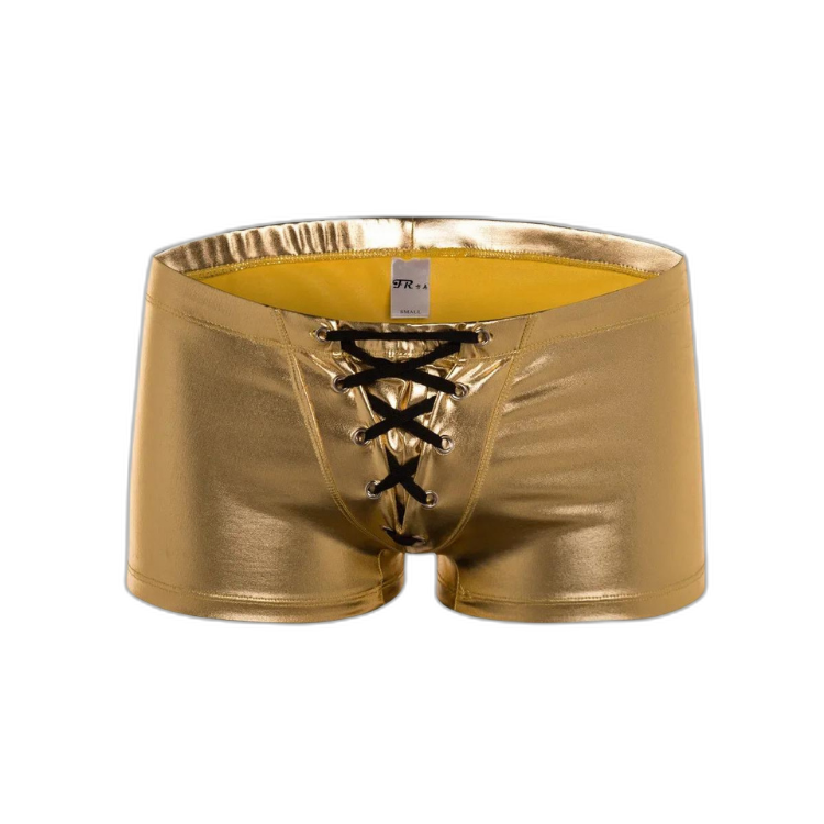 Super Booty Drawstring PU Leather Boxers