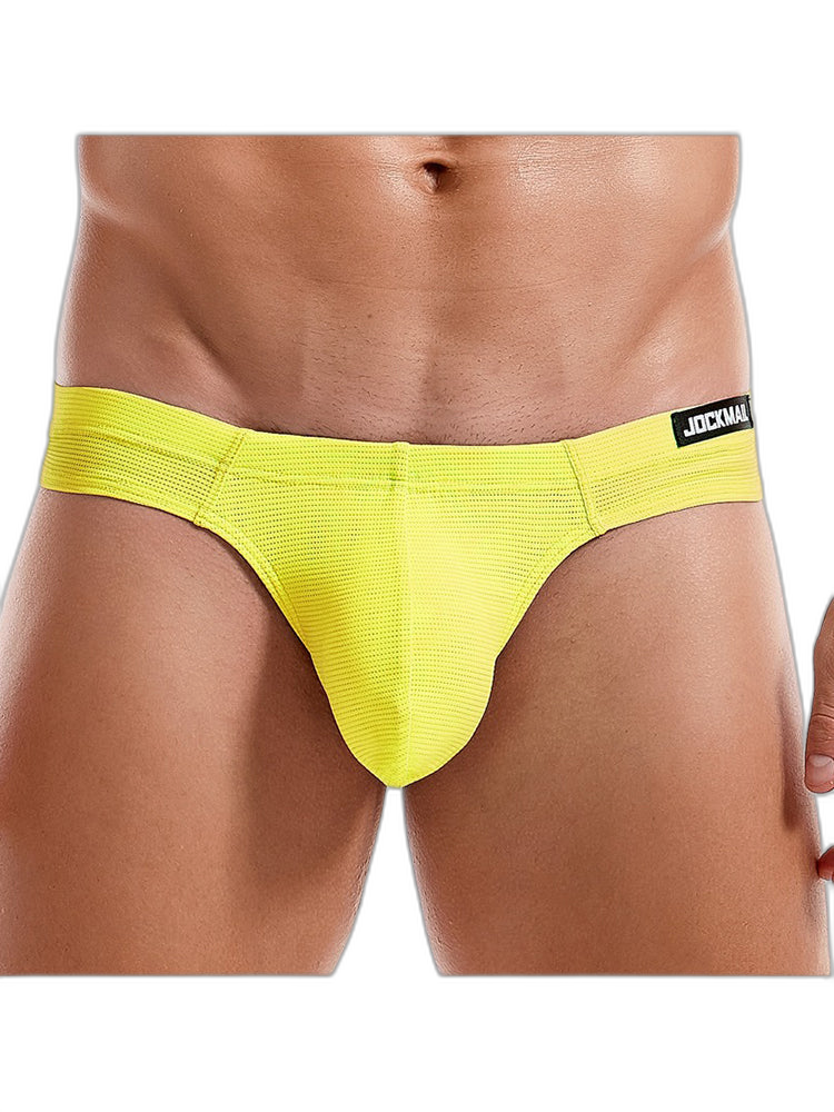 Men's Simple Breathable Mesh Pouch Thong & Strings