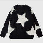 XINGX Loose Sweater Autumn Long Sleeve Round Neck Couple Knitted Top