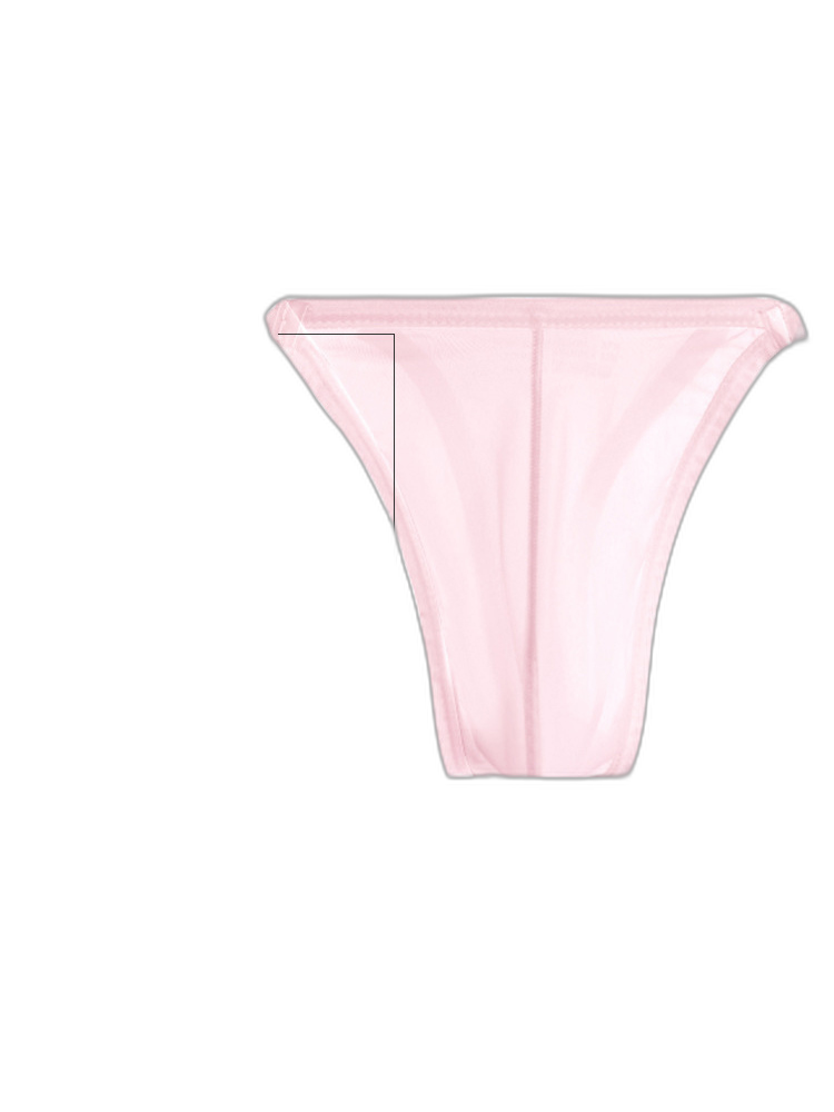 2 Pack Men's Sexy Seamless Semi-Transparent Thong & Strings