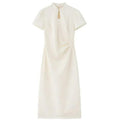 Women's Solid-Color Casual Modified New Chinese-style Dress