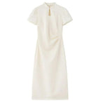 Women's Solid-Color Casual Modified New Chinese-style Dress