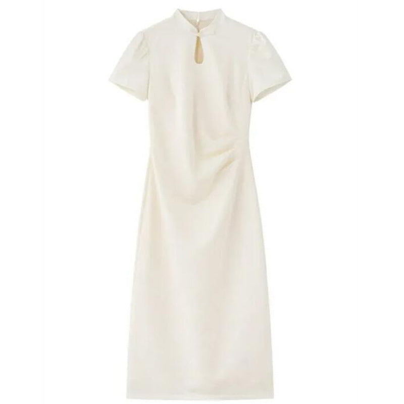 Women's Solid-Color Casual Modified New Chinese-style Dress