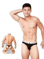 3 Pack Men's Mesh Thong with Stretch & Breathable 3D Support Pouch
