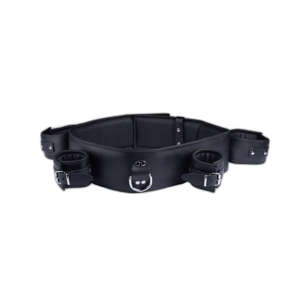 ruff GEAR Leather BOUND Arm Wrist Chest Restraint