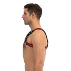 Prowler RED Leather Bull Harness Black Red