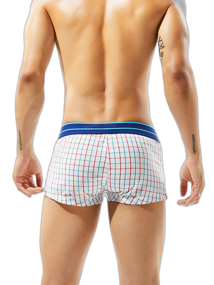 Men’s Relaxed Plaid Vent Cotton Boxers