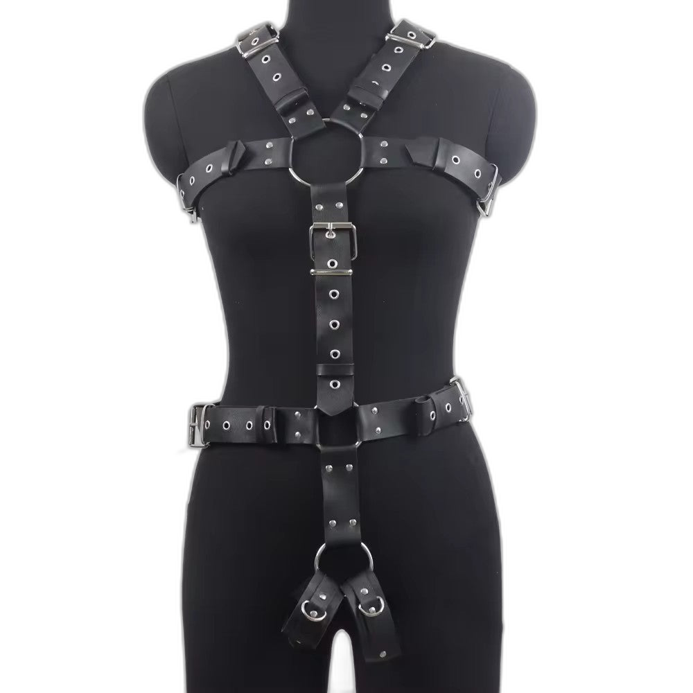 Full Torso Adjustable Leather Harness