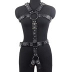 Full Torso Adjustable Leather Harness