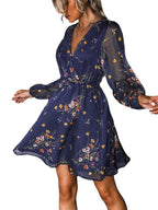 Women's Elegant Chiffon Printed Spring Dress