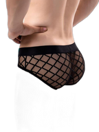 3 Pack Men's Low-Rise Lace Sexy Mesh Briefs And Thongs