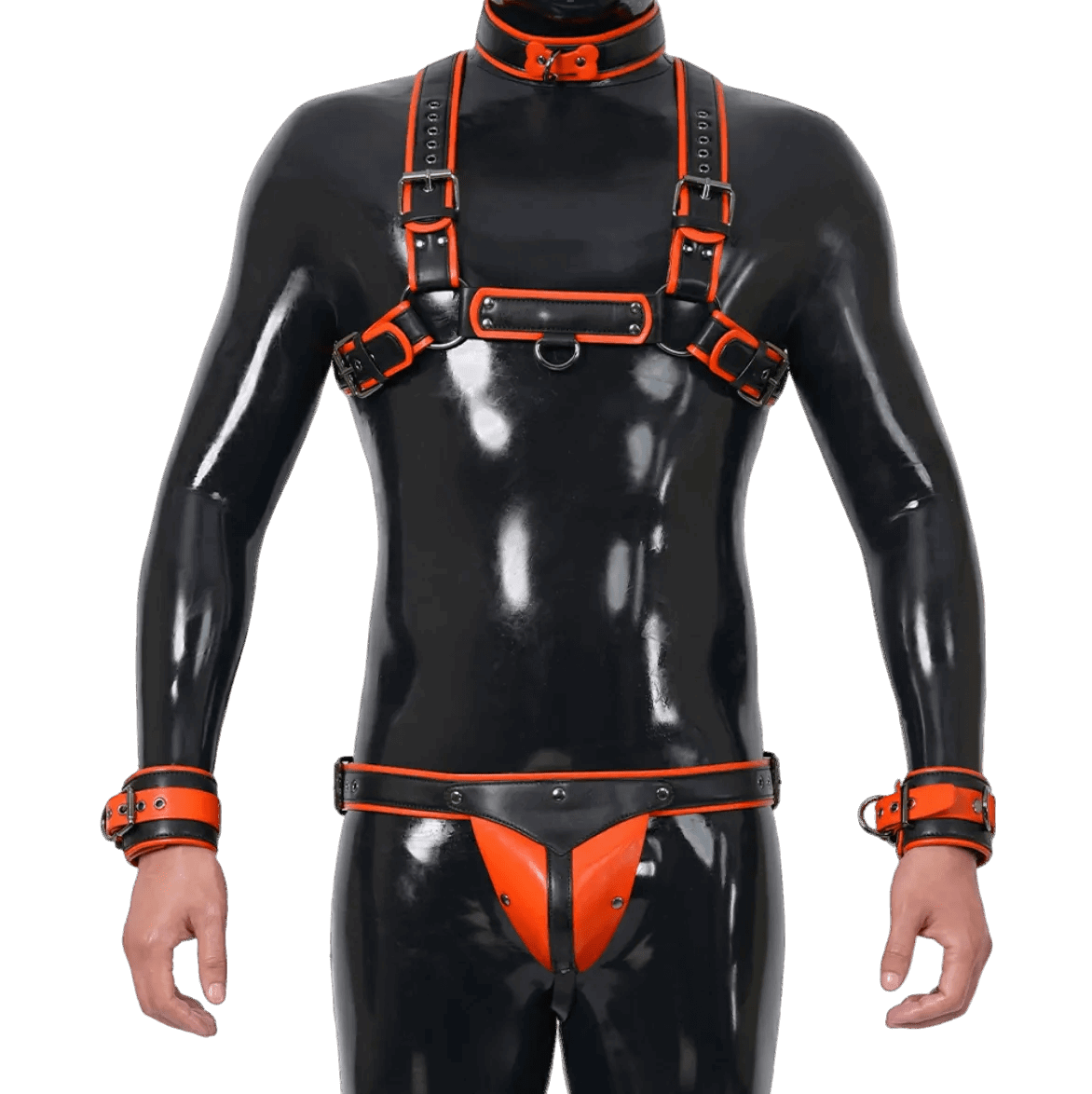 Furrjoi Harness, Cuff, Collar, Lead Underwear Bundle Orange