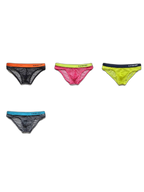 3 Pack Men's Low-Waist Sexy Big Mesh Breathable Transparent Sports Briefs