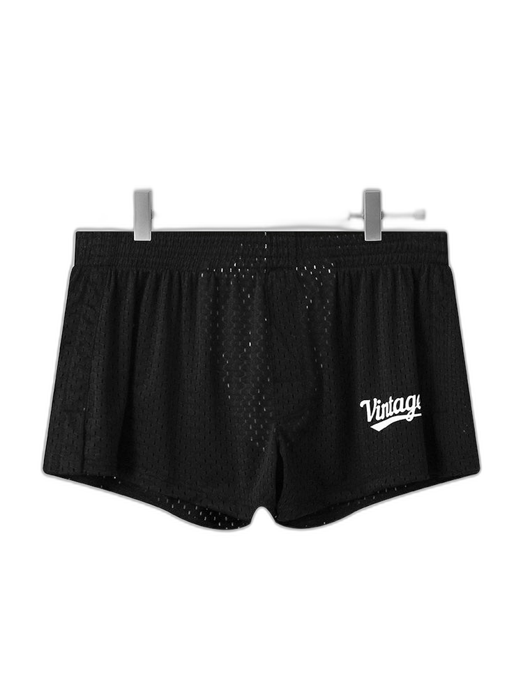 2 Pack Men's Seamless Comfort Quick-Dry Lightweight & Airy Mesh Boxers Shorts