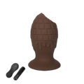 Chocolate Vibrating Anal Plug - Silicone Butt Plug - Anal Sex Toy
