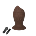 Chocolate Vibrating Anal Plug - Silicone Butt Plug - Anal Sex Toy