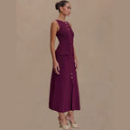 Knitted Elegant Sleeveless Dress For Women