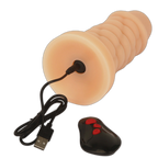 Tank Vibrating Dildo - USB Rechargeable Dildo - 10 Vibration Modes - 3 Size Silicone Dildo
