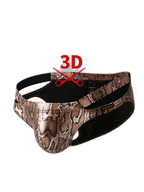 2-pack Men's Snake Print Hollow Briefs