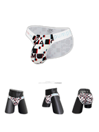 2 Pack Men's Breathable Alphabet-Print Expanded Pouch Briefs