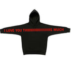 Fall Women's Clothing Fashion High-grade Cotton Hoodie Red