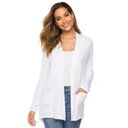 European And American Mid-length Long-sleeved Cardigan Sweater Women