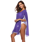 European And American Bikini Cutout Blouse Knitted Sun Protection Clothing