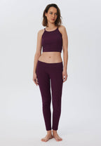 Organic Ribbed Crop Top with Spaghetti Straps: Womens