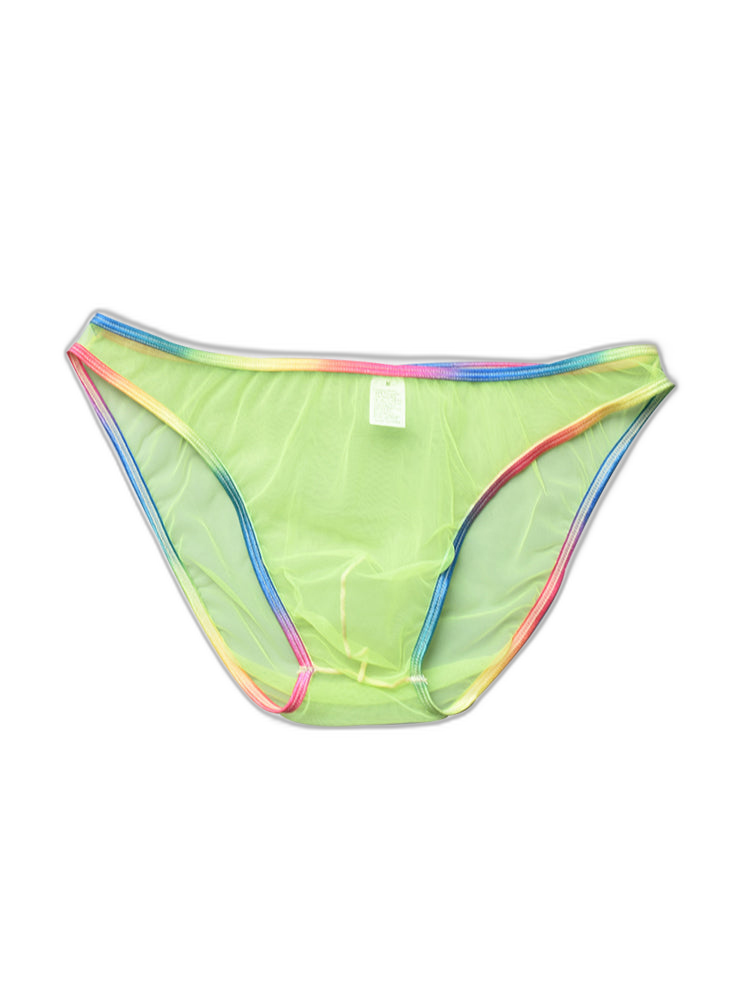 3-pack Men's Ultra-sheer Rainbow-edge Mesh Briefs