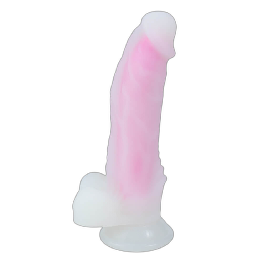 Aurora - 7.3 Inch Glow In The Dark Dildo - Silicone Dildo