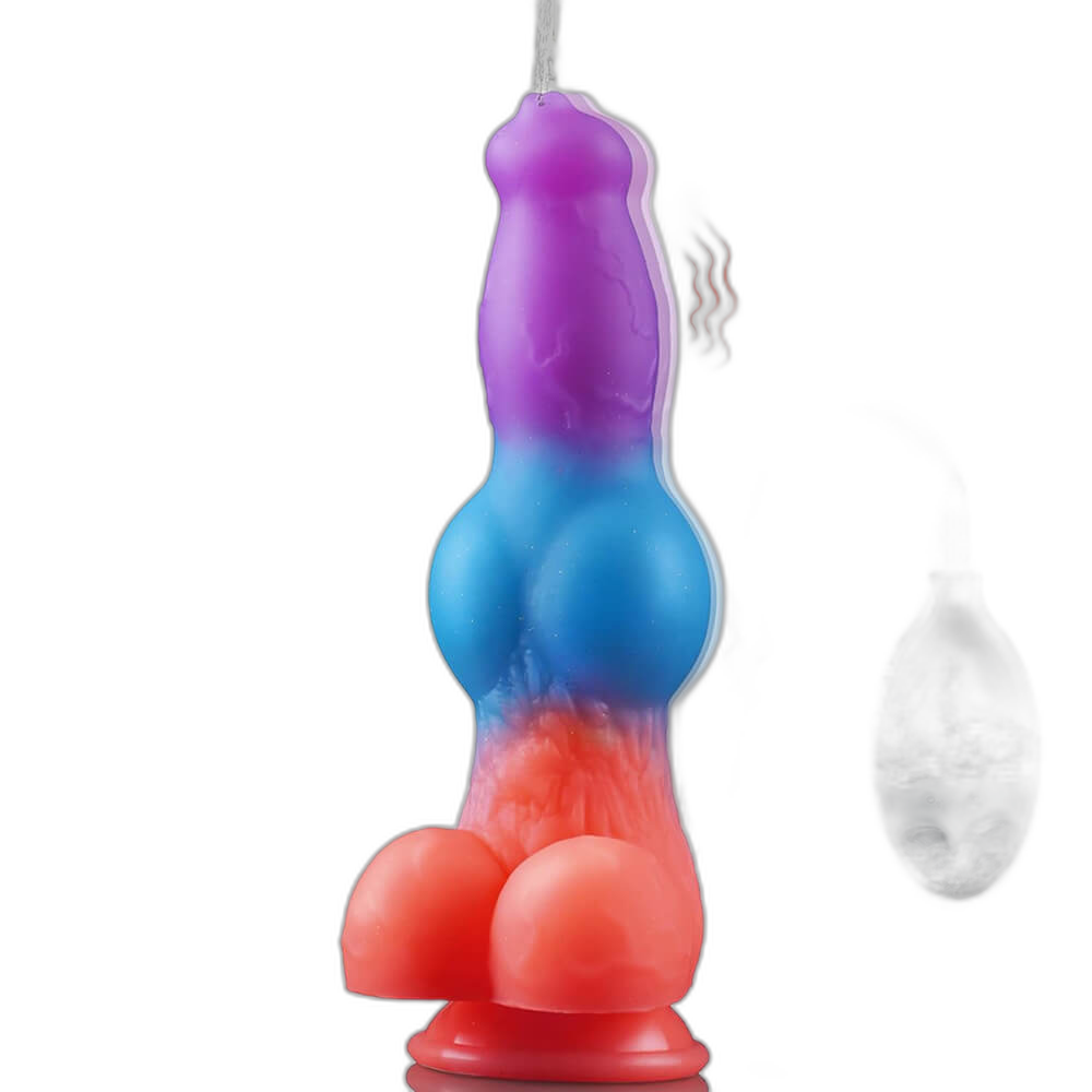 Simon - 9.3 Inch Vibrating Squirting Dildo - Glow In The Dark Dildo