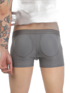 Sponge Cushion Mesh Buttock Boxer Briefs