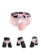 2 Pack Men's Detachable Pouch Open-Crotch Breathable Modal Soft Briefs