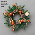 Christmas Decoration Upside Down Christmas Tree Horn Rattan Christmas Wreath