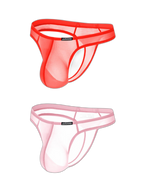 2 Pack Men's Sexy Semi-Transparent Thong