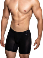 2 Pack Men's Trendy Breathable Ice Silk Boxer Briefs