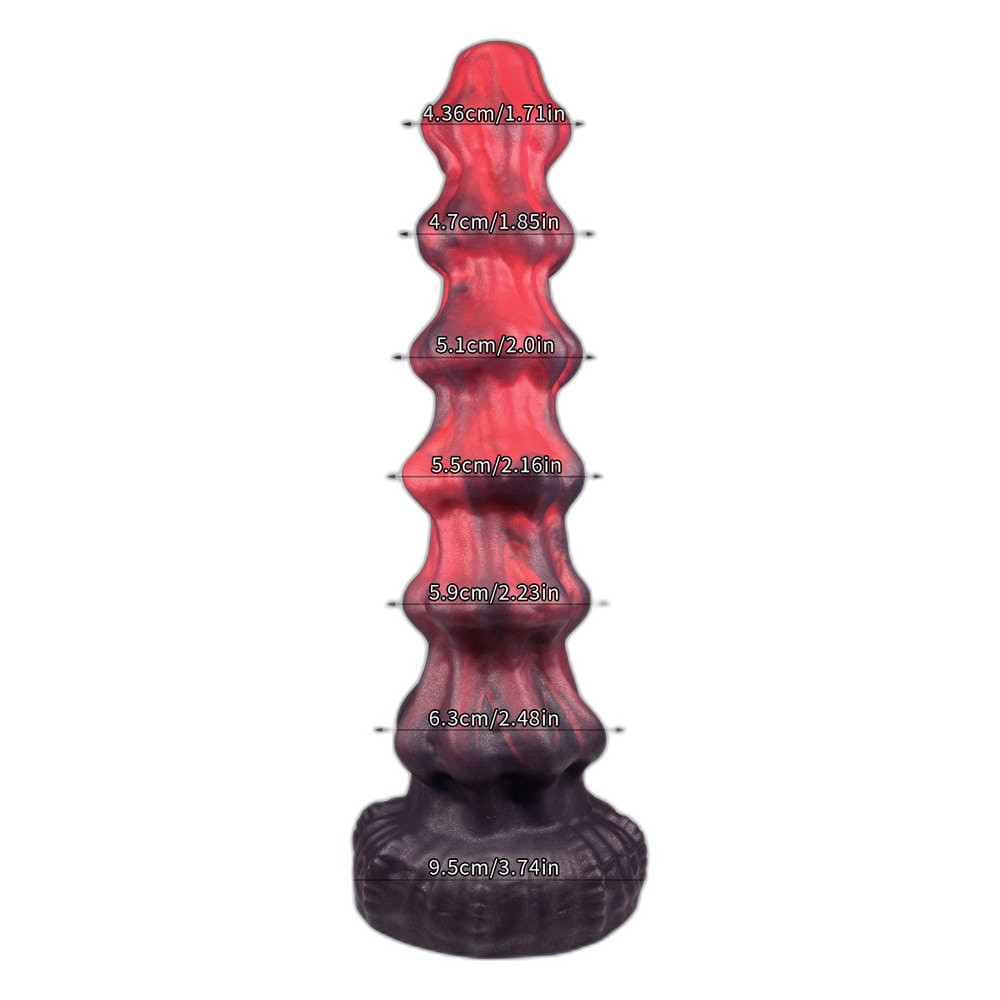 Migo - 10 Inch Knot Dildo - Fantasy Dildo - Alien Dildo with 6 Knots