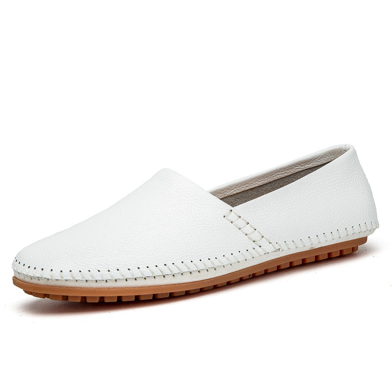 Summer First Layer Cowhide Casual Driving Shoes