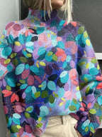 Christmas Abstract Print Casual Cardigan Coat