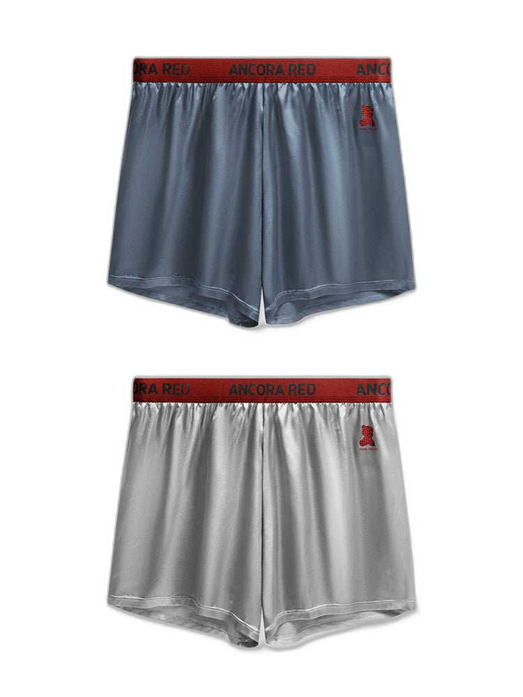 2 Pack Men's Solid Lounge Casual Boxers