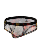 4-pack Men's Lace Print Sheer Mesh Bohemian Boxer Briefs