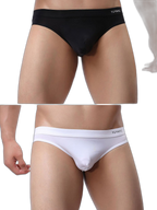2 Pack Men's Ultra-Thin Ice Silk Briefs
