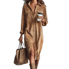 The Chic Edit – Women’s Button-Down Collar Casual Dress